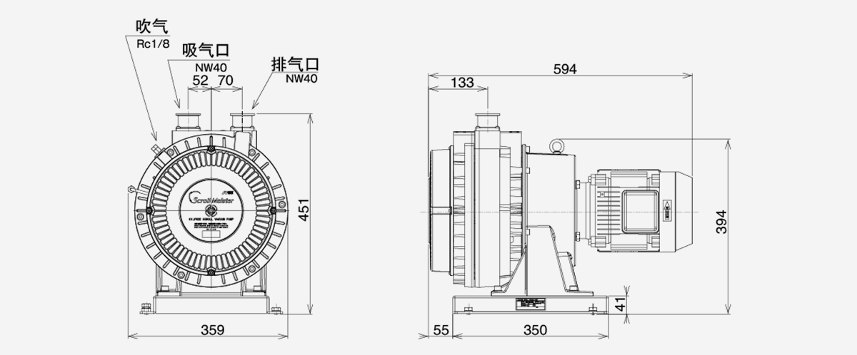 ISPC-1000無(wu)油渦鏇(xuan)式(shi)真(zhen)空泵優勢